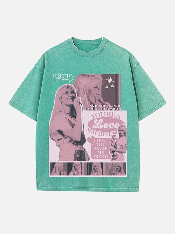 ABBA Print Round Neck T-shirt