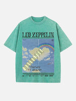 Led Zeppelin Print Round Neck T-shirt