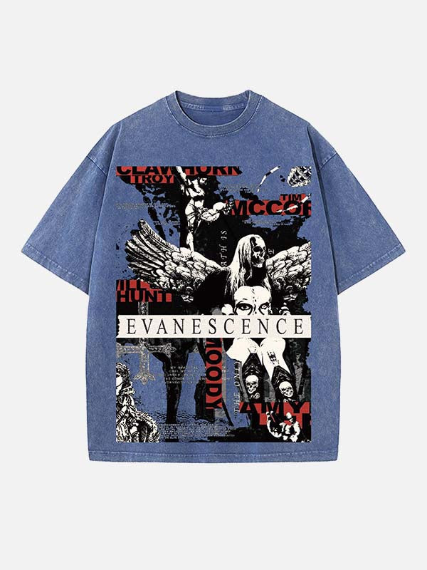 Evanescence Print Round Neck T-shirt