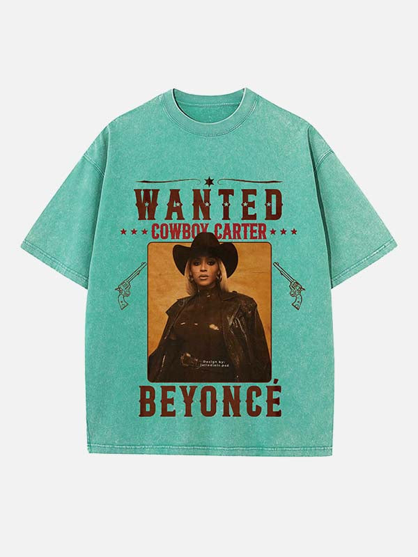 Beyoncé Print Round Neck T-shirt