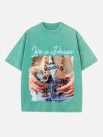 Madonna Print Round Neck T-shirt