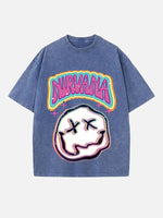 NIRVANA Print Round Neck T-shirt