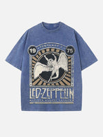 Led Zeppelin Print Round Neck T-shirt