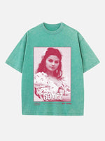 Selena Gomez Print Round Neck T-shirt