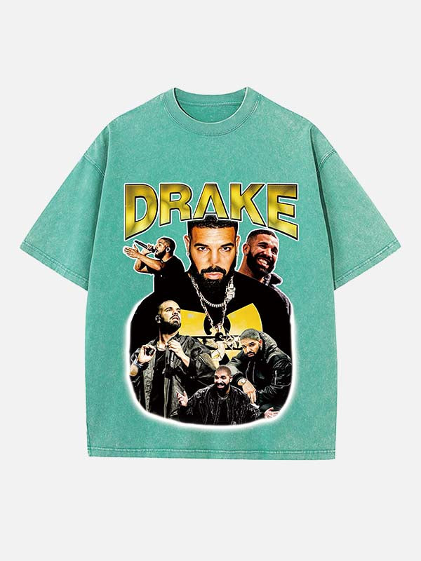 Drake Print Round Neck T-shirt