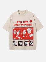 Red Hot Chili Peppers Print Round Neck T-shirt