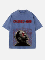Kendrick Lamar Print Round Neck T-shirt