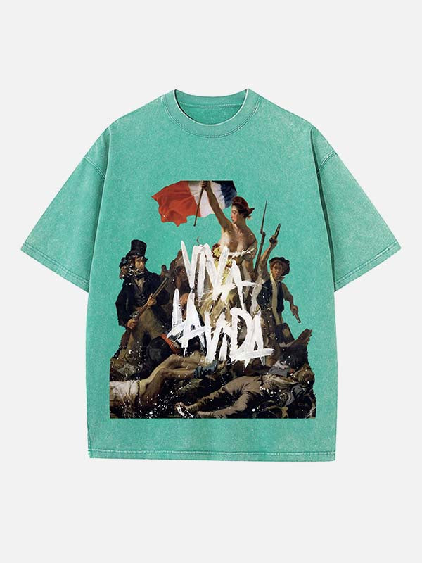 Coldplay Print Round Neck T-shirt