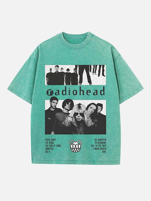 Radiohead Print Round Neck T-shirt