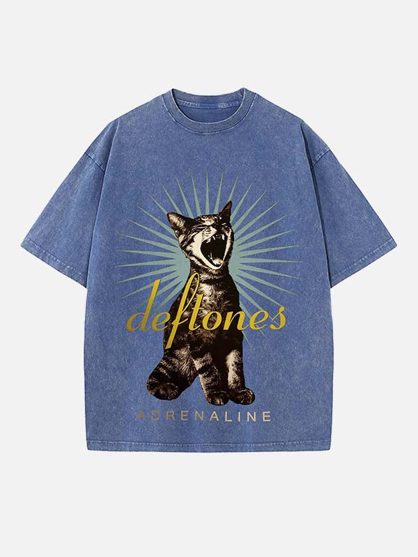 Deftones Print Round Neck T-shirt