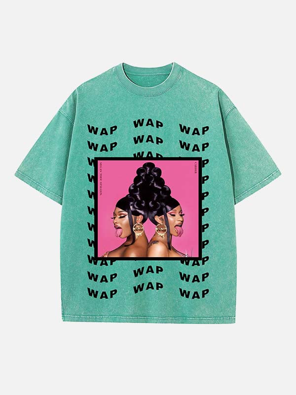 Cardi B Print Round Neck T-shirt