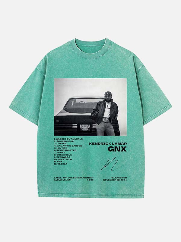 Kendrick Lamar Print Round Neck T-shirt