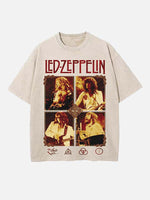 Led Zeppelin Print Round Neck T-shirt