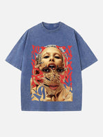 Doja Cat Print Round Neck T-shirt
