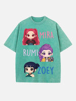 HUNTR/X Print Round Neck T-shirt