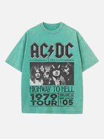 AC/DC Print Round Neck T-shirt