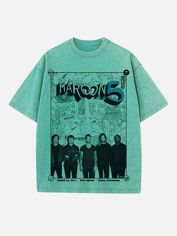 Maroon 5 Print Round Neck T-shirt