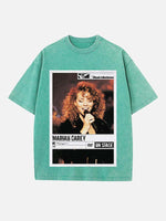 Mariah Carey Print Round Neck T-shirt