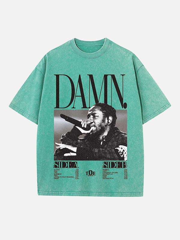 Kendrick Lamar Print Round Neck T-shirt