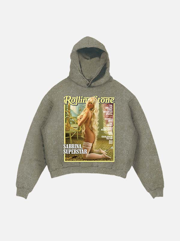 Sabrina Carpenter Print Slant Pockets Hoodie