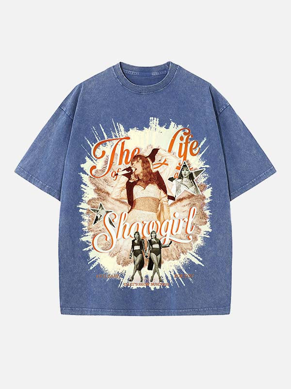 Taylor Swift Print Round Neck T-shirt