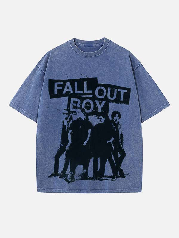 Fall Out Boy Print Round Neck T-shirt