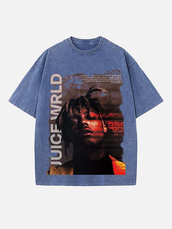 Juice WRLD Print Round Neck T-shirt