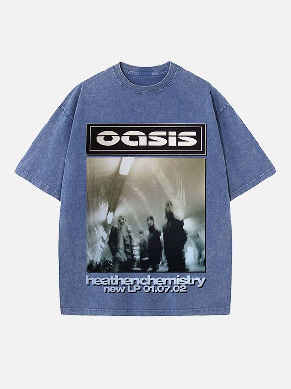 Oasis Print Round Neck T-shirt