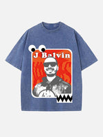 J Balvin Print Round Neck T-shirt