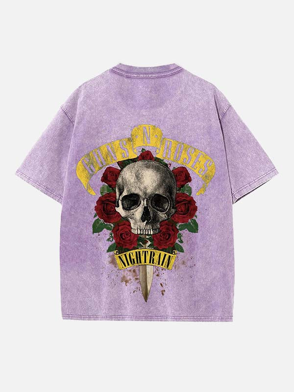 GUNS N' ROSES Print Round Neck T-shirt