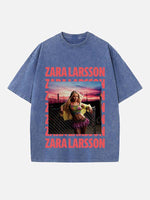 Zara Larsson Print Round Neck T-shirt
