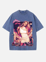 Mariah Carey Print Round Neck T-shirt