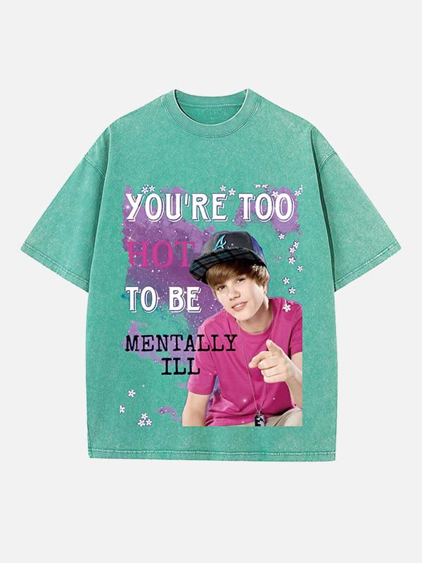 Justin Bieber Print Round Neck T-shirt