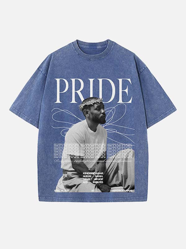 Kendrick Lamar Print Round Neck T-shirt