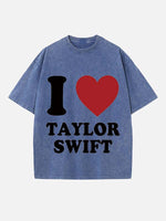 Taylor Swift Print Round Neck T-shirt