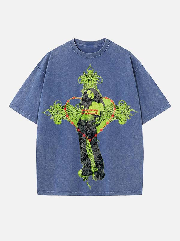 Charli xcx Print Round Neck T-shirt