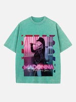 Madonna Print Round Neck T-shirt