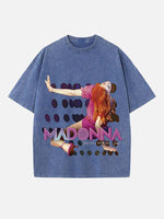 Madonna Print Round Neck T-shirt
