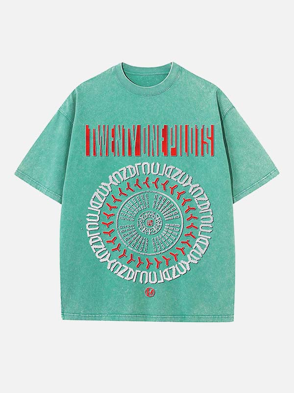 Twenty One Pilots Print Round Neck T-shirt