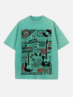 Arctic Monkeys Print Round Neck T-shirt