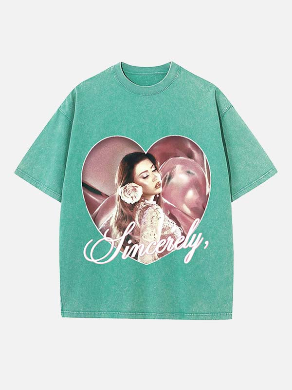 Kali Uchis Print Round Neck T-shirt