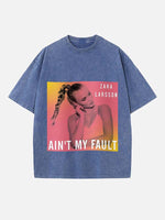 Zara Larsson Print Round Neck T-shirt