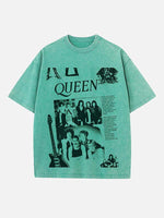 Queen Print Round Neck T-shirt
