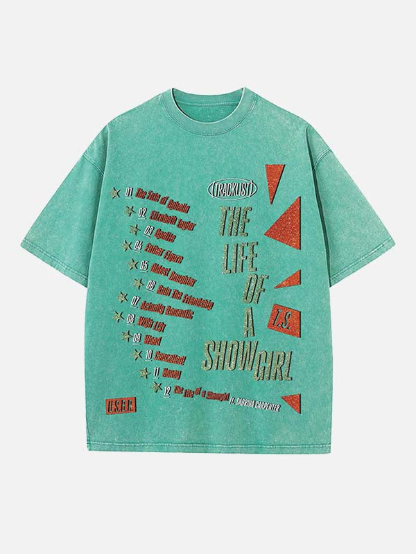 Taylor Swift Print Round Neck T-shirt