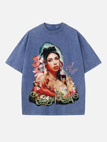Kali Uchis Print Round Neck T-shirt