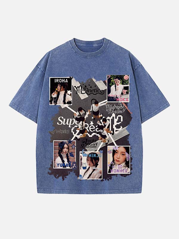 ILLIT Print Round Neck T-shirt