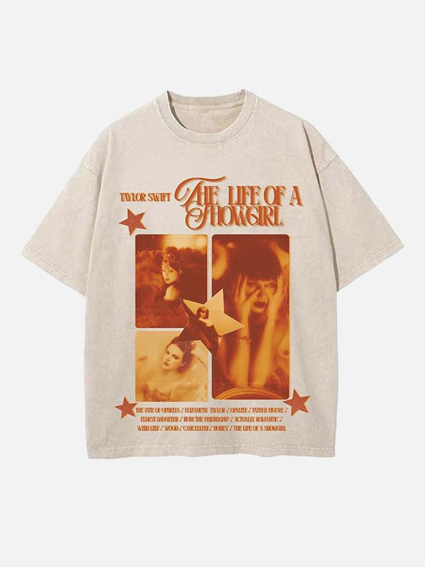 Taylor Swift Print Round Neck T-shirt