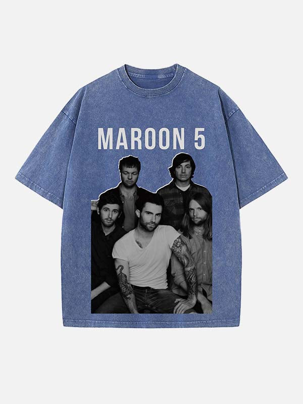 Maroon 5 Print Round Neck T-shirt