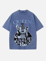 Queen Print Round Neck T-shirt