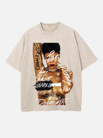 Rihanna Print Round Neck T-shirt